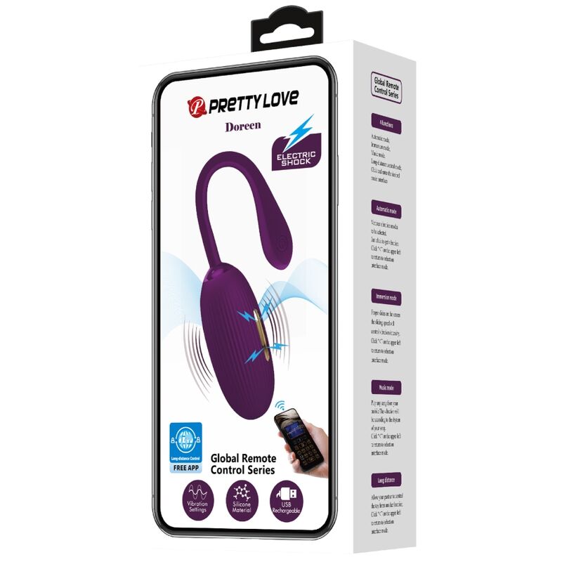 Pretty Love - Doreen Huevo Vibrador Recargable Lila 7 Pretty Love - Doreen Huevo Vibrador Recargable Lila - Imagen 7