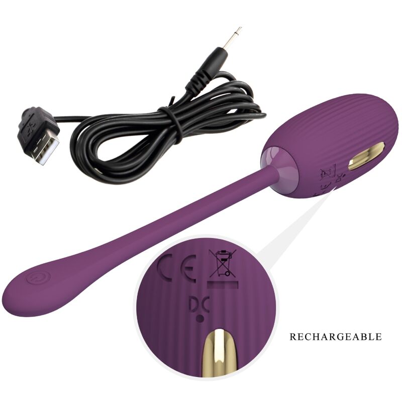 Pretty Love - Doreen Huevo Vibrador Recargable Lila 6 Pretty Love - Doreen Huevo Vibrador Recargable Lila - Imagen 6
