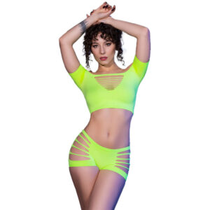 Chilirose - Cr 4433 Top & Shorts Verde
