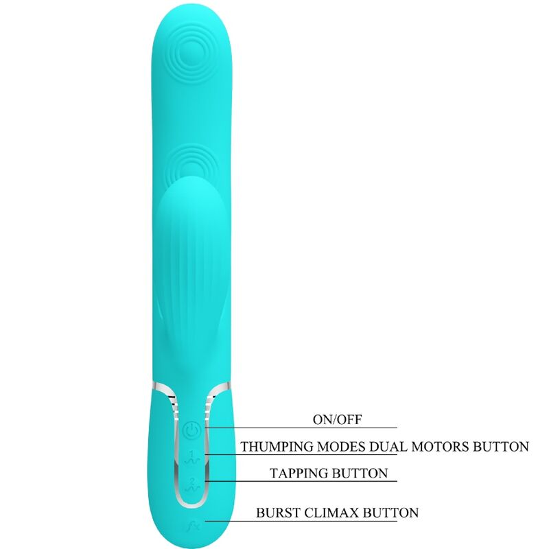 Pretty Love - Perlita Vibrador Punto G 3 En 1 Multifunción Verde Agua 8 Pretty Love - Perlita Vibrador Punto G 3 En 1 Multifunción Verde Agua - Imagen 8
