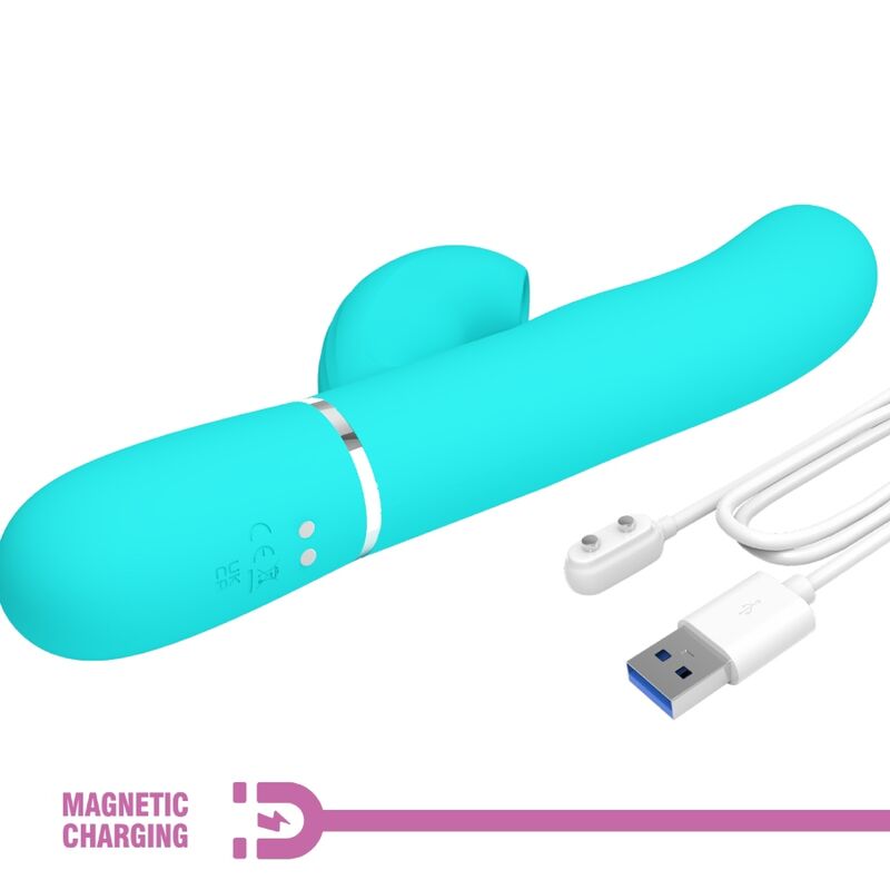 Pretty Love - Perlita Vibrador Punto G 3 En 1 Multifunción Verde Agua 9 Pretty Love - Perlita Vibrador Punto G 3 En 1 Multifunción Verde Agua - Imagen 9