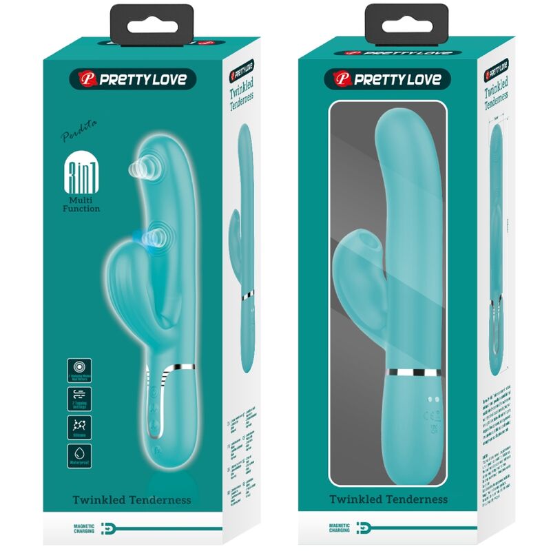 Pretty Love - Perlita Vibrador Punto G 3 En 1 Multifunción Verde Agua 11 Pretty Love - Perlita Vibrador Punto G 3 En 1 Multifunción Verde Agua - Imagen 11