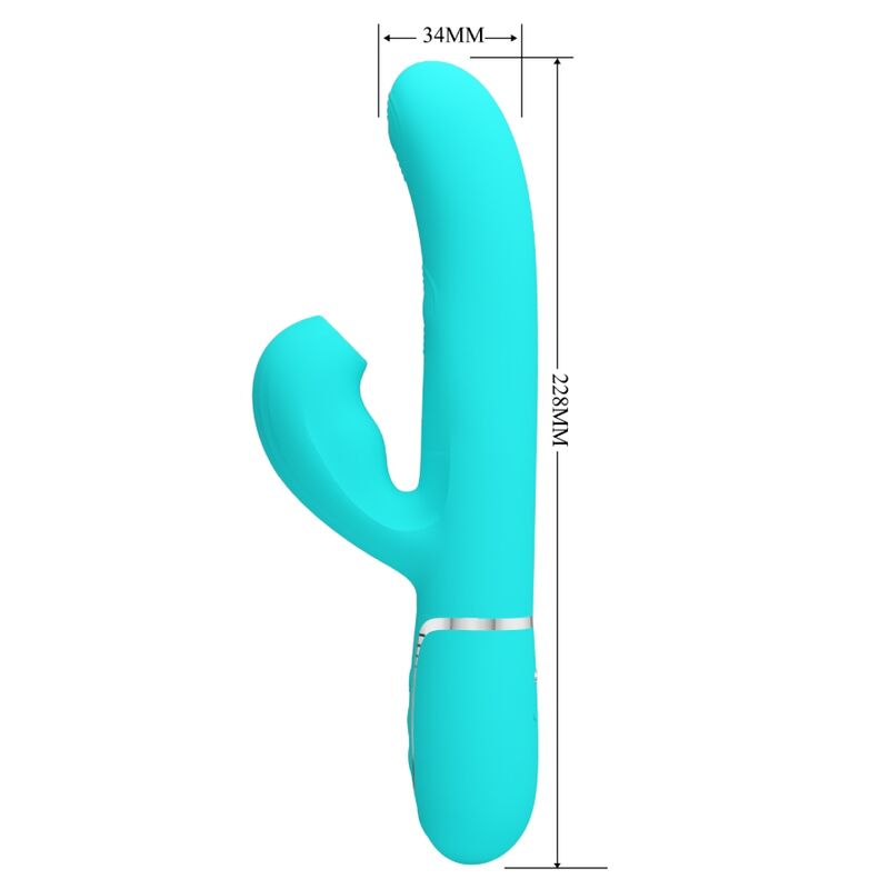 Pretty Love - Perlita Vibrador Punto G 3 En 1 Multifunción Verde Agua 7 Pretty Love - Perlita Vibrador Punto G 3 En 1 Multifunción Verde Agua - Imagen 7