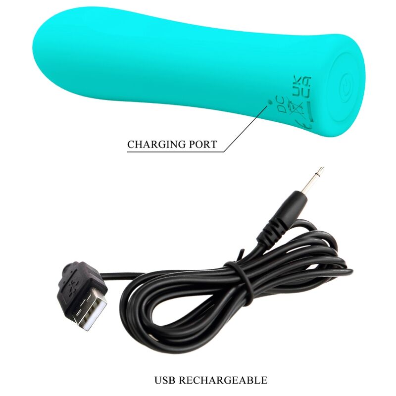 Pretty Love - Alfreda Vibrador Super Power Verde Agua 7 Pretty Love - Alfreda Vibrador Super Power Verde Agua - Imagen 7