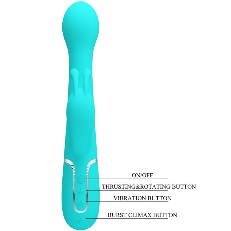Pretty Love - Dejon Vibrador Rabbit 3 En 1 Multifunción Verde Agua 8 Pretty Love - Dejon Vibrador Rabbit 3 En 1 Multifunción Verde Agua - Imagen 8