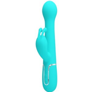 Pretty Love - Dejon Vibrador Rabbit 3 en 1 Multifunción Verde Agua