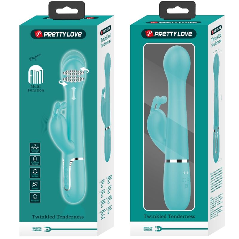 Pretty Love - Dejon Vibrador Rabbit 3 En 1 Multifunción Verde Agua 11 Pretty Love - Dejon Vibrador Rabbit 3 En 1 Multifunción Verde Agua - Imagen 11
