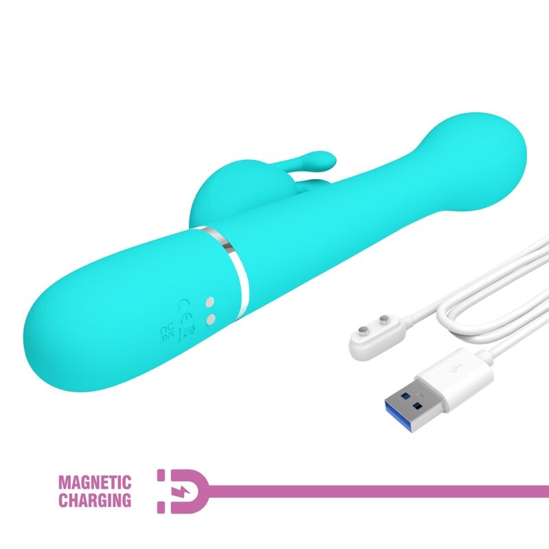 Pretty Love - Dejon Vibrador Rabbit 3 En 1 Multifunción Verde Agua 9 Pretty Love - Dejon Vibrador Rabbit 3 En 1 Multifunción Verde Agua - Imagen 9
