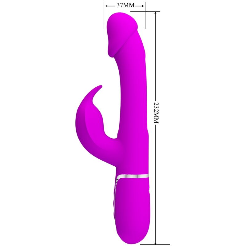 Pretty Love - Kampas Vibrador Rabbit 3 En 1 Multifunción Con Lengua Fucsia 7 Pretty Love - Kampas Vibrador Rabbit 3 En 1 Multifunción Con Lengua Fucsia - Imagen 7