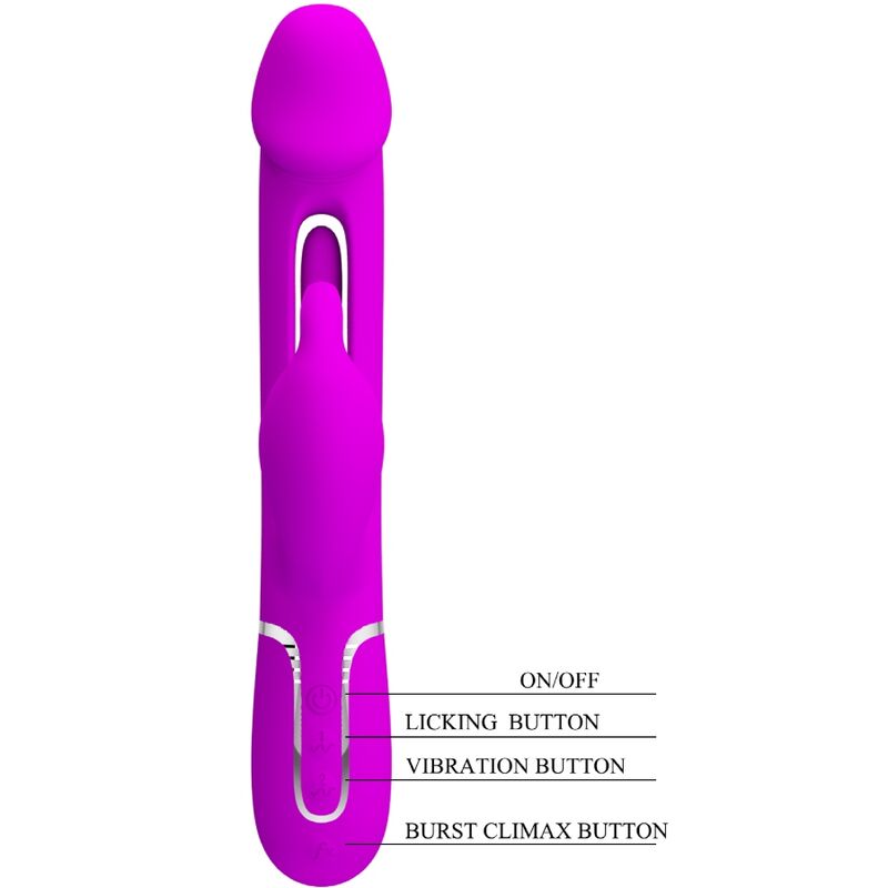Pretty Love - Kampas Vibrador Rabbit 3 En 1 Multifunción Con Lengua Fucsia 8 Pretty Love - Kampas Vibrador Rabbit 3 En 1 Multifunción Con Lengua Fucsia - Imagen 8