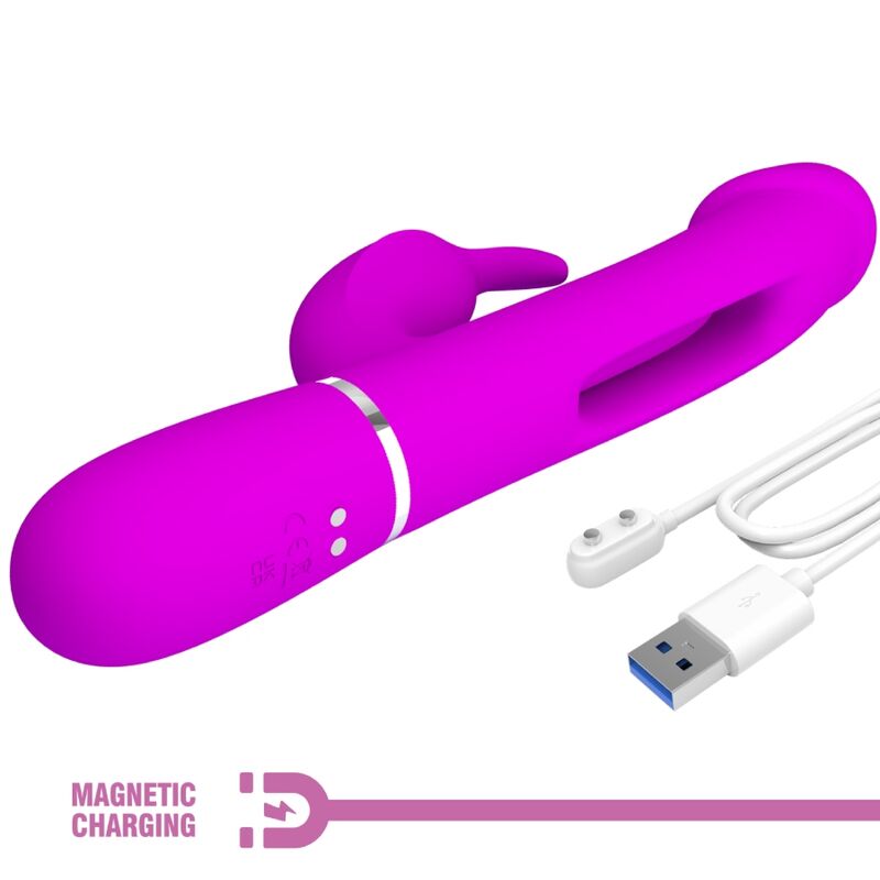 Pretty Love - Kampas Vibrador Rabbit 3 En 1 Multifunción Con Lengua Fucsia 9 Pretty Love - Kampas Vibrador Rabbit 3 En 1 Multifunción Con Lengua Fucsia - Imagen 9