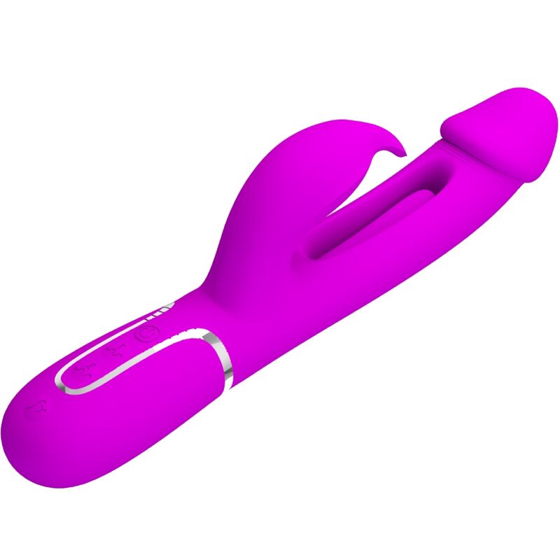Pretty Love - Kampas Vibrador Rabbit 3 En 1 Multifunción Con Lengua Fucsia 3 Pretty Love - Kampas Vibrador Rabbit 3 En 1 Multifunción Con Lengua Fucsia - Imagen 3