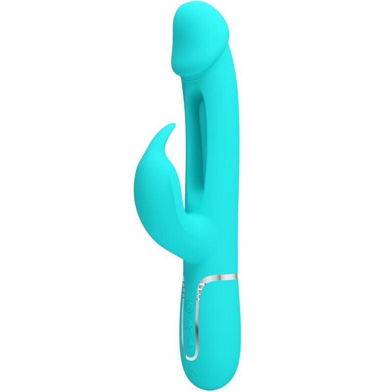 Pretty Love - Kampas Vibrador Rabbit 3 En 1 Multifunción Con Lengua Verde Agua 1 Pretty Love - Kampas Vibrador Rabbit 3 En 1 Multifunción Con Lengua Verde Agua