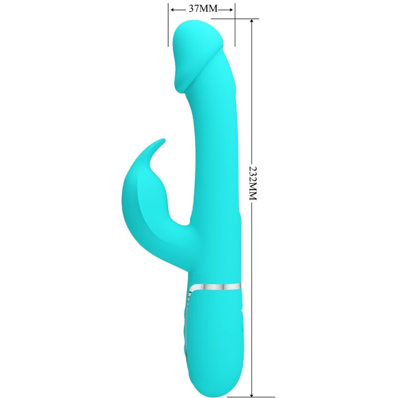 Pretty Love - Kampas Vibrador Rabbit 3 En 1 Multifunción Con Lengua Verde Agua 7 Pretty Love - Kampas Vibrador Rabbit 3 En 1 Multifunción Con Lengua Verde Agua - Imagen 7