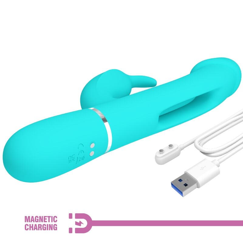 Pretty Love - Kampas Vibrador Rabbit 3 En 1 Multifunción Con Lengua Verde Agua 9 Pretty Love - Kampas Vibrador Rabbit 3 En 1 Multifunción Con Lengua Verde Agua - Imagen 9