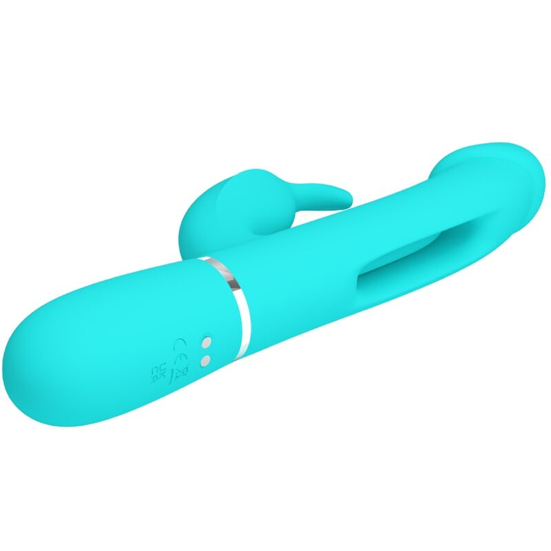 Pretty Love - Kampas Vibrador Rabbit 3 En 1 Multifunción Con Lengua Verde Agua 4 Pretty Love - Kampas Vibrador Rabbit 3 En 1 Multifunción Con Lengua Verde Agua - Imagen 4