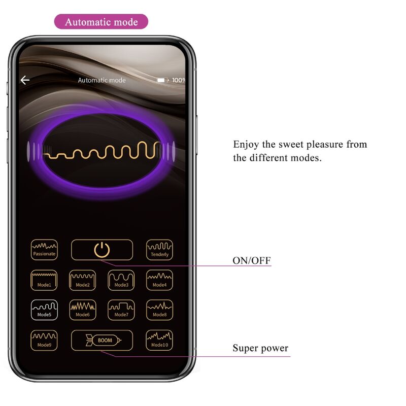 Pretty Love - Nymph Huevo Vibrador Controlado Por App Lila 14 Pretty Love - Nymph Huevo Vibrador Controlado Por App Lila - Imagen 14
