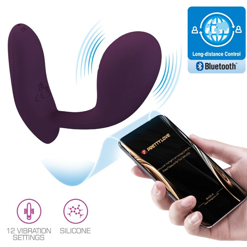 Pretty Love - Baird G-Spot 12 Vibraciones Recargable Lila App 7 Pretty Love - Baird G-Spot 12 Vibraciones Recargable Lila App - Imagen 7