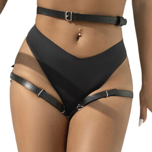Subblime - Arnés Cintura y Piernas Cuero Negro