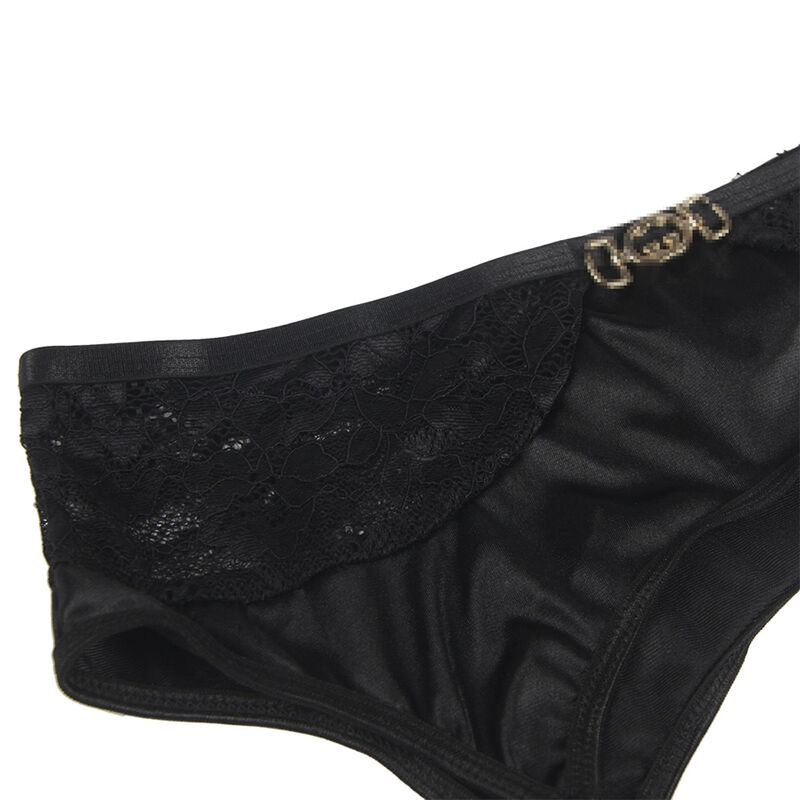 Subblime - Set De 3 Piezas Sujetador + Tanga + Liga Encaje Negro 7 Subblime - Set De 3 Piezas Sujetador + Tanga + Liga Encaje Negro - Imagen 7