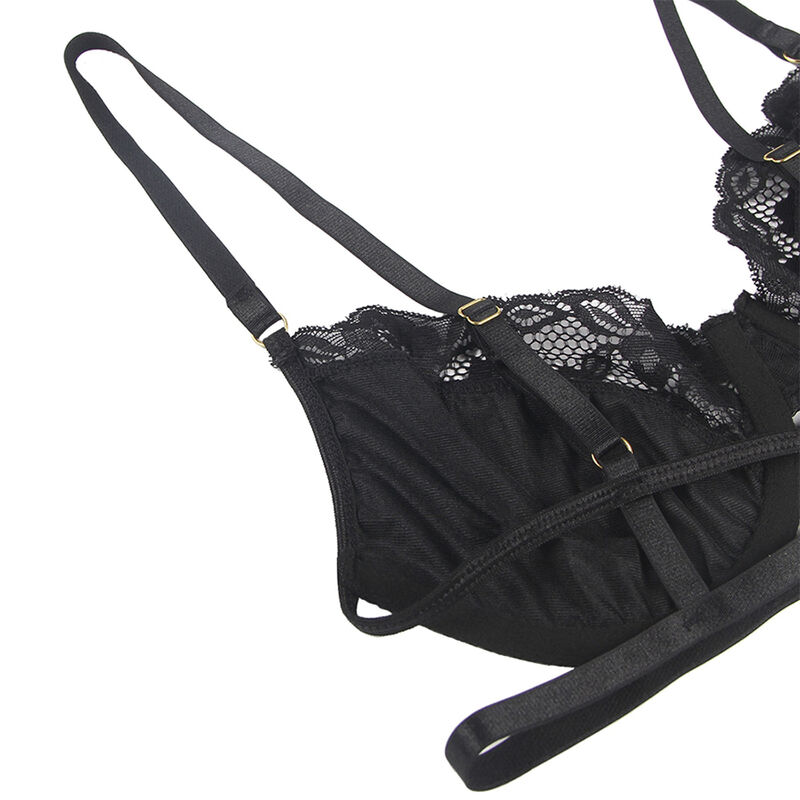 Subblime - Set De 3 Piezas Sujetador + Tanga + Liga Encaje Negro 17 Subblime - Set De 3 Piezas Sujetador + Tanga + Liga Encaje Negro - Imagen 17