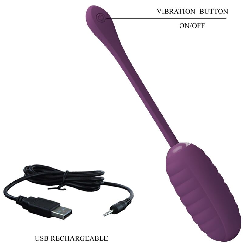 Pretty Love - Casper Huevo Vibrador Recargable Morado 5 Pretty Love - Casper Huevo Vibrador Recargable Morado - Imagen 5