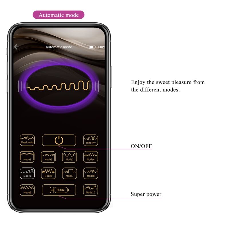Pretty Love - Casper Huevo Vibrador Recargable Morado 15 Pretty Love - Casper Huevo Vibrador Recargable Morado - Imagen 15