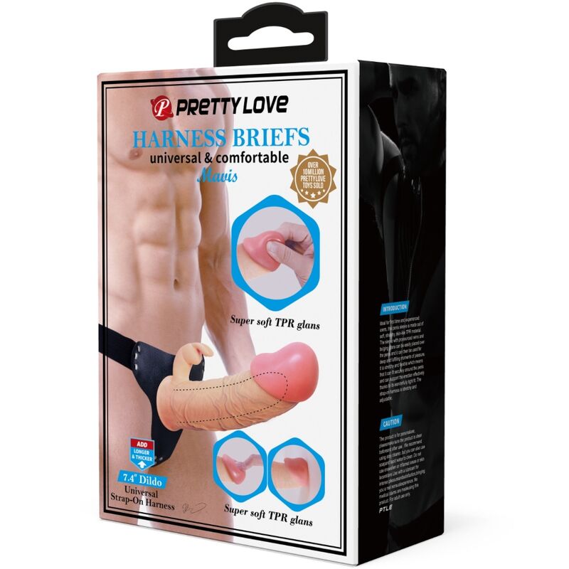 Pretty Love - Mavis Harness Briefs Universal Con Dildo 19 Cm Natural 9 Pretty Love - Mavis Harness Briefs Universal Con Dildo 19 Cm Natural - Imagen 9