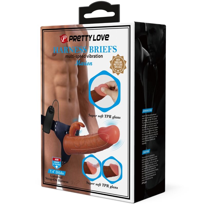Pretty Love - Marion Harness Briefs Universal Con Dildo Vibración 19 Cm Mulato 9 Pretty Love - Marion Harness Briefs Universal Con Dildo Vibración 19 Cm Mulato - Imagen 9