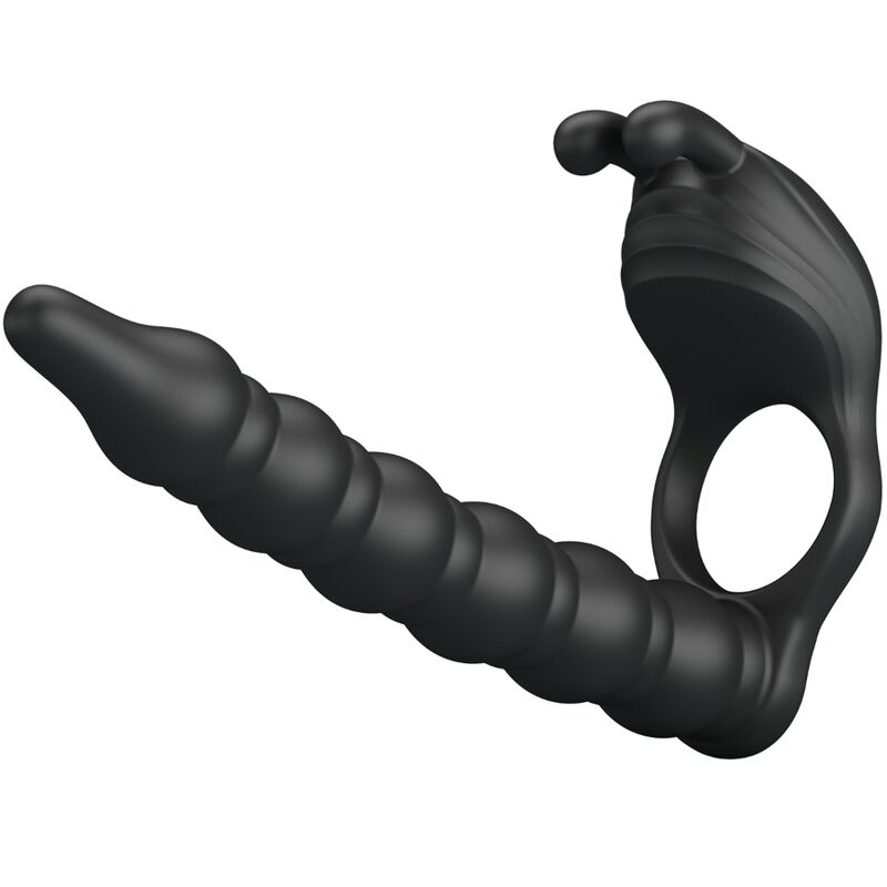 Pretty Love - Blackney Anillo Pene Con Plug Vibrador Negro 4 Pretty Love - Blackney Anillo Pene Con Plug Vibrador Negro - Imagen 4