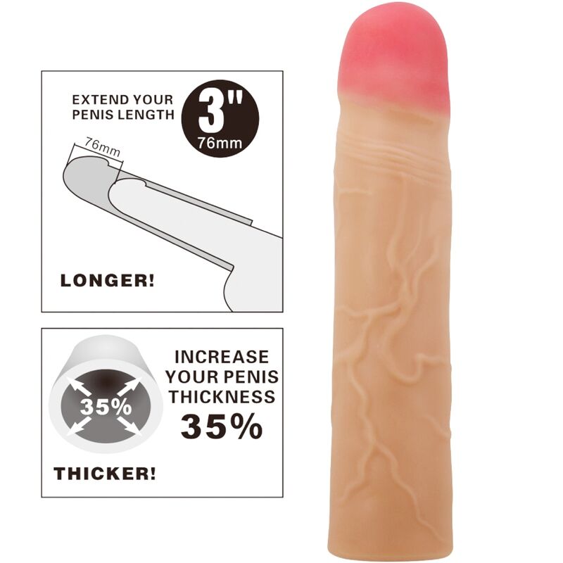 Pretty Love - Kylian Funda De Pene Extensora Natural 5 Pretty Love - Kylian Funda De Pene Extensora Natural - Imagen 5