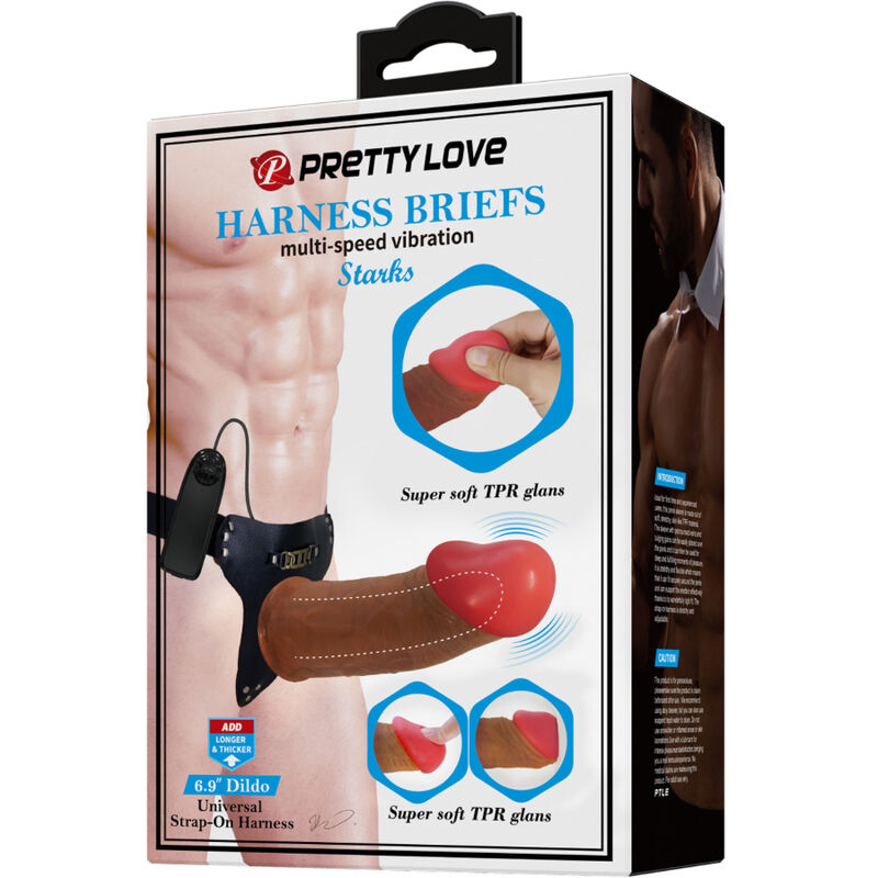 Pretty Love - Starks Harness Briefs Vibración Multi-Velocidad Dildo 17,5 Cm Mulato 9 Pretty Love - Starks Harness Briefs Vibración Multi-Velocidad Dildo 17,5 Cm Mulato - Imagen 9