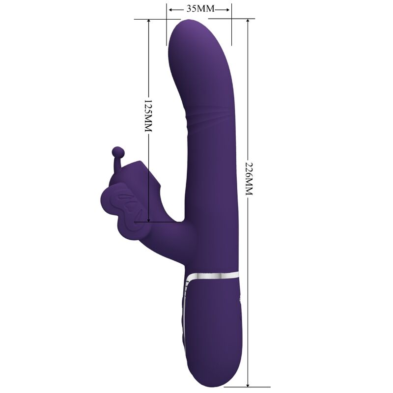 Pretty Love - Vibrador Rabbit Multifunción 4 En 1 Mariposa Morado 7 Pretty Love - Vibrador Rabbit Multifunción 4 En 1 Mariposa Morado - Imagen 7