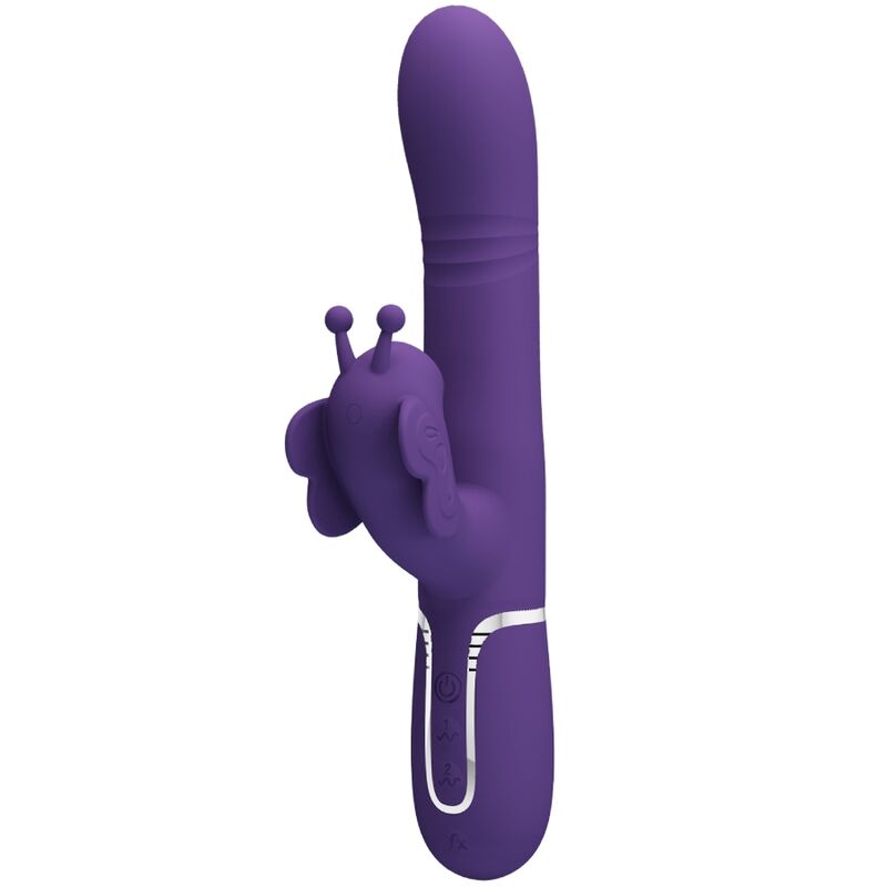 Pretty Love - Vibrador Rabbit Multifunción 4 En 1 Mariposa Morado 1 Pretty Love - Vibrador Rabbit Multifunción 4 En 1 Mariposa Morado