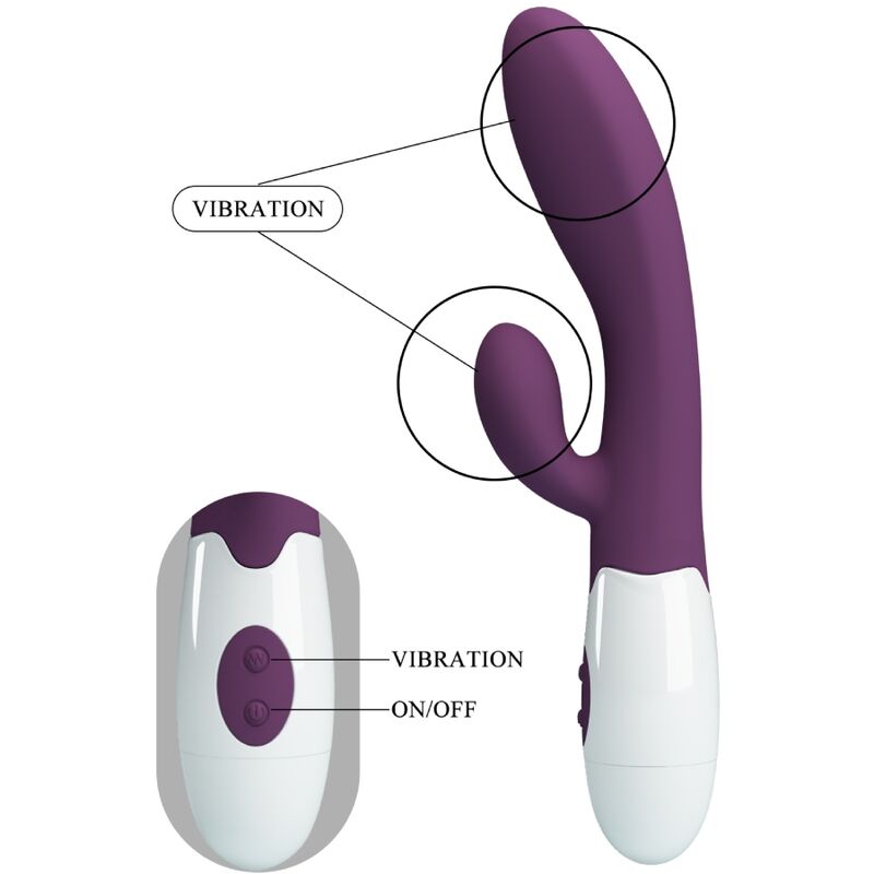 Pretty Love - Alvis Vibrador Rabbit &Amp; Punto G Morado 8 Pretty Love - Alvis Vibrador Rabbit &Amp; Punto G Morado - Imagen 8