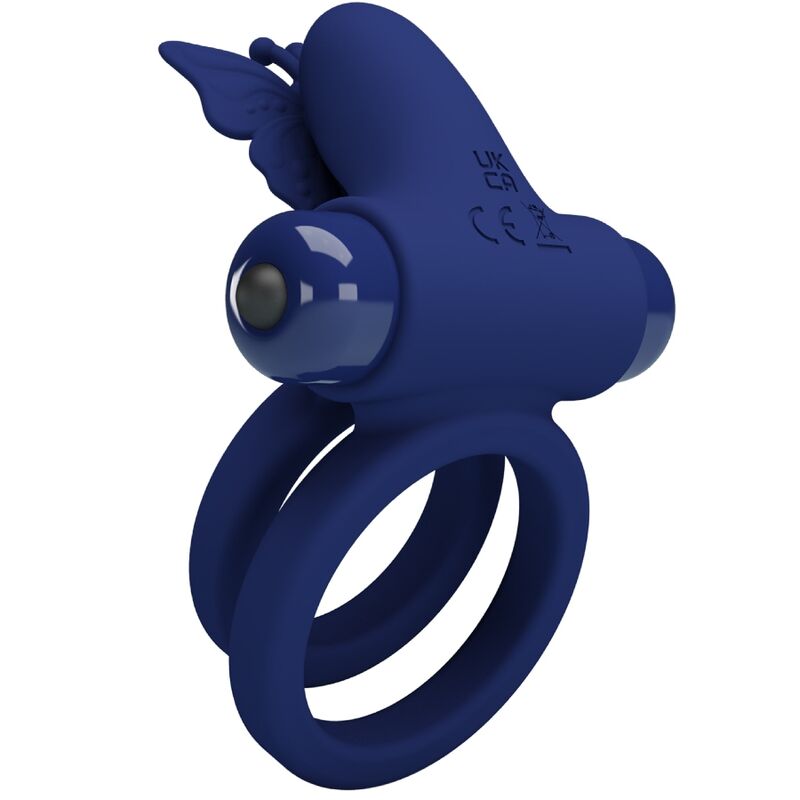 Pretty Love - Jamele Doble Anillo Con Vibración &Amp; Estimulador Mariposa Azul 3 Pretty Love - Jamele Doble Anillo Con Vibración &Amp; Estimulador Mariposa Azul - Imagen 3