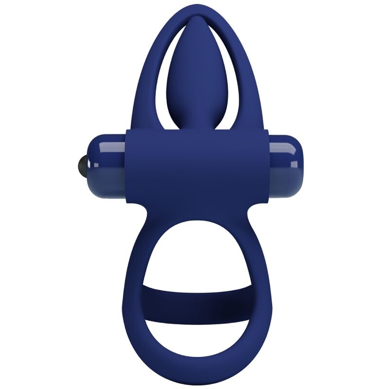 Pretty Love - Mat Doble Anillo Con Vibración &Amp; Estimulador Azul 4 Pretty Love - Mat Doble Anillo Con Vibración &Amp; Estimulador Azul - Imagen 4