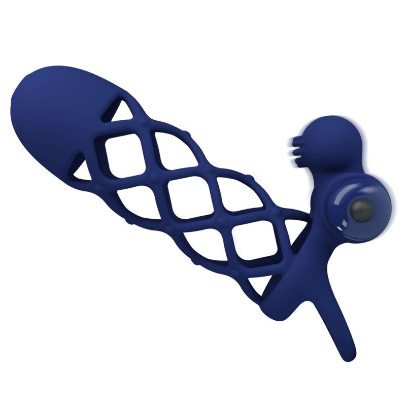 Pretty Love - Giann Anillo Vibrador Con Funda De Silicona Azul 2 Pretty Love - Giann Anillo Vibrador Con Funda De Silicona Azul - Imagen 2