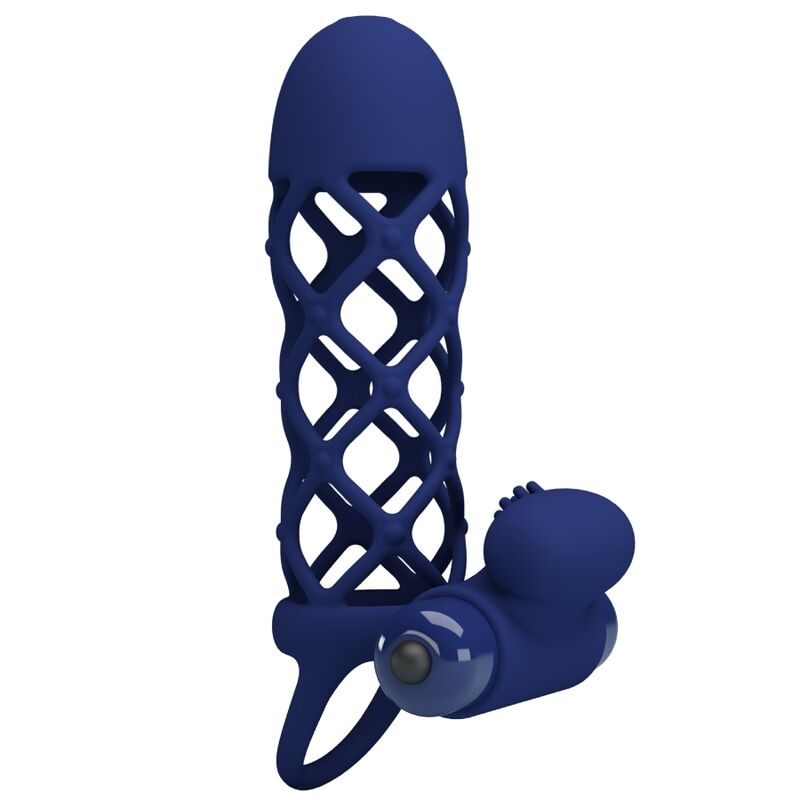 Pretty Love - Giann Anillo Vibrador Con Funda De Silicona Azul 3 Pretty Love - Giann Anillo Vibrador Con Funda De Silicona Azul - Imagen 3