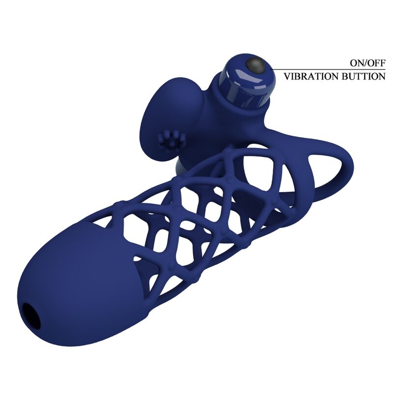 Pretty Love - Giann Anillo Vibrador Con Funda De Silicona Azul 5 Pretty Love - Giann Anillo Vibrador Con Funda De Silicona Azul - Imagen 5