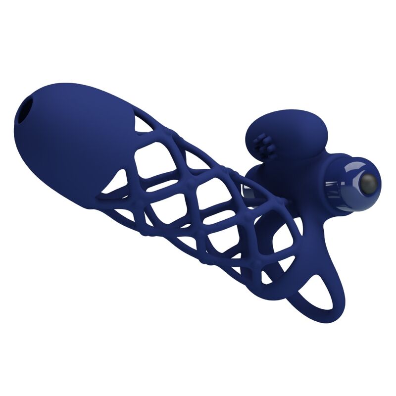 Pretty Love - Giann Anillo Vibrador Con Funda De Silicona Azul 1 Pretty Love - Giann Anillo Vibrador Con Funda De Silicona Azul