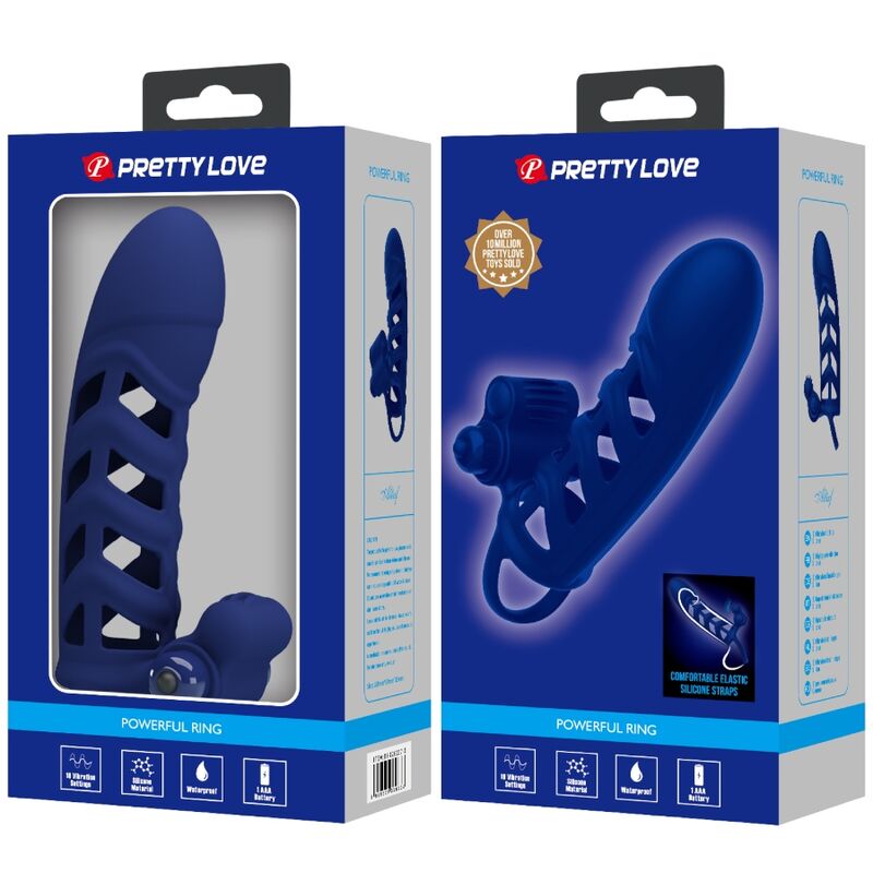 Pretty Love - Altaf Anillo Vibrador Con Funda De Silicona Azul 10 Pretty Love - Altaf Anillo Vibrador Con Funda De Silicona Azul - Imagen 10