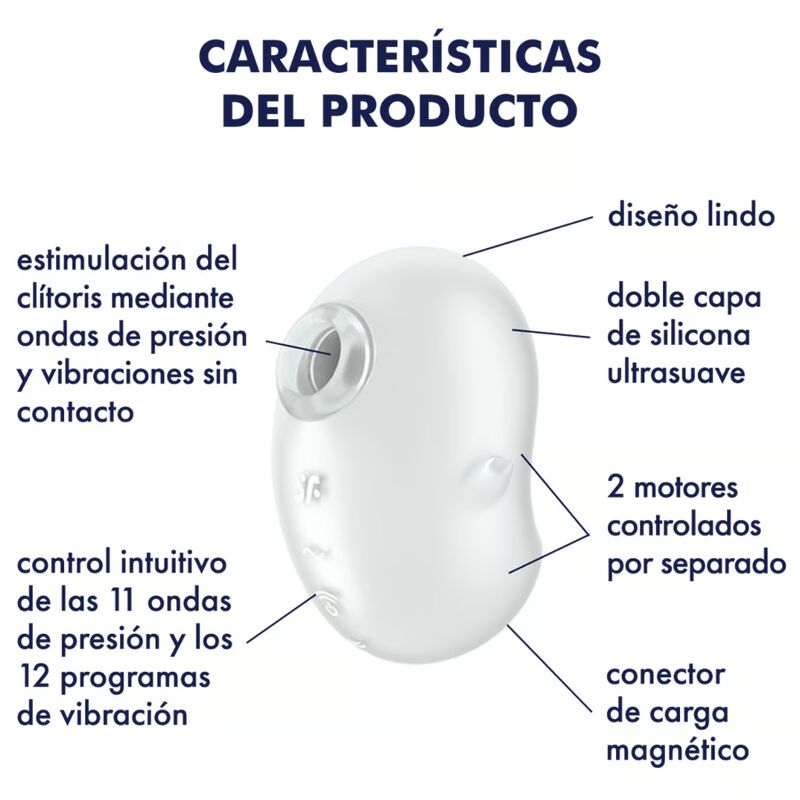 Satisfyer - Cutie Ghost Vibrador Lay-On Blanco 4 Satisfyer - Cutie Ghost Vibrador Lay-On Blanco - Imagen 4