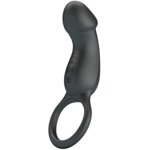 Pretty Love - Trae Anillo Vibrador con Estimulador Negro