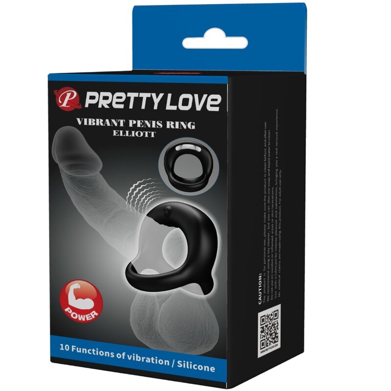 Pretty Love - Elliott Anillo Vibrador Negro 9 Pretty Love - Elliott Anillo Vibrador Negro - Imagen 9
