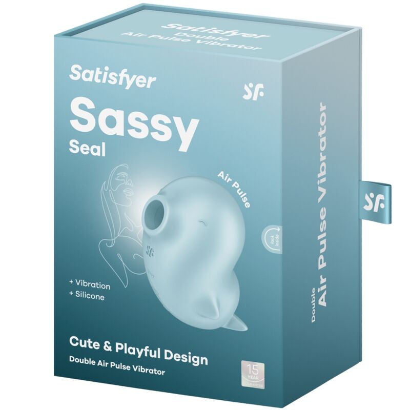 Satisfyer - Sassy Seal Estimulador &Amp; Vibrador Azul 6 Satisfyer - Sassy Seal Estimulador &Amp; Vibrador Azul - Imagen 6