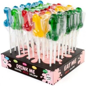 Secretplay - Expositor Surtido Piruletas Pene con Alcohol 40 Unidades