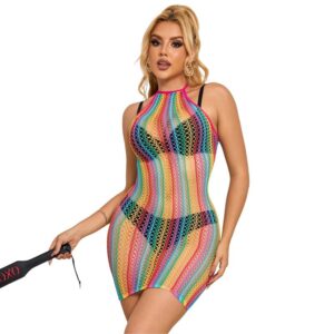 Subblime - 952341 Vestido de Rejilla Arcoiris
