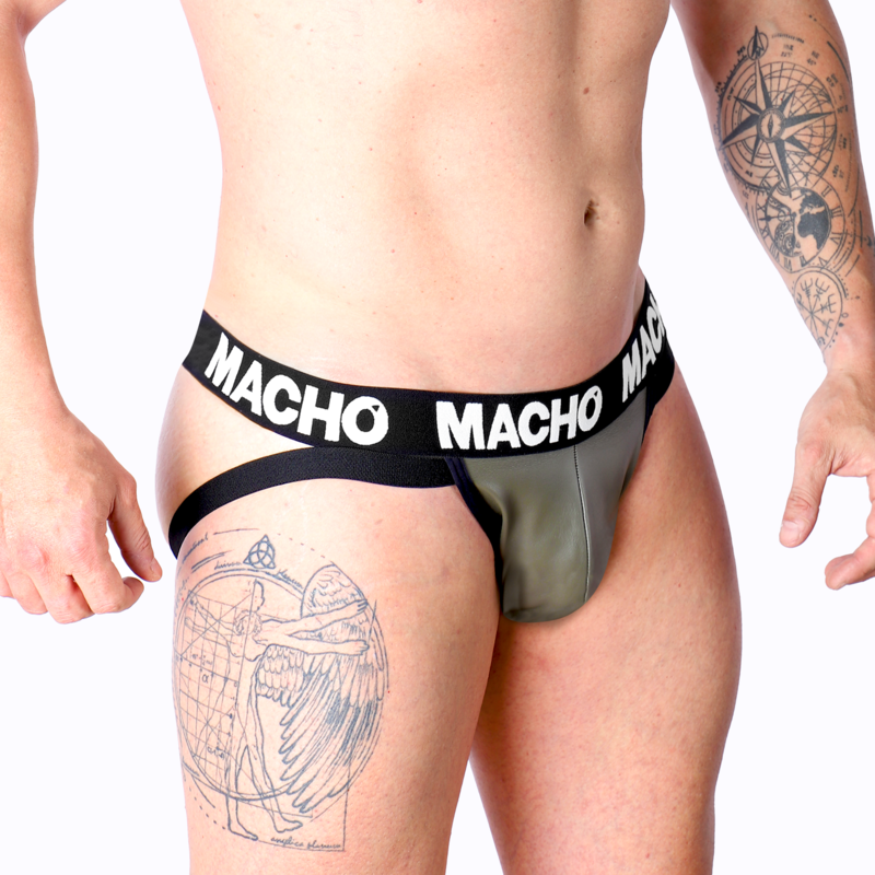 Macho - Mx27Gr Jock Cuero Gris Beige 15 Macho - Mx27Gr Jock Cuero Gris Beige - Imagen 15