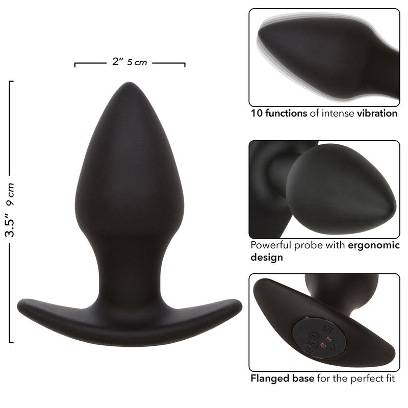 Calexotics - Rock Bottom Perfect Plug Anal 10 Vibraciones Silicona Negro 7 Calexotics - Rock Bottom Perfect Plug Anal 10 Vibraciones Silicona Negro - Imagen 7